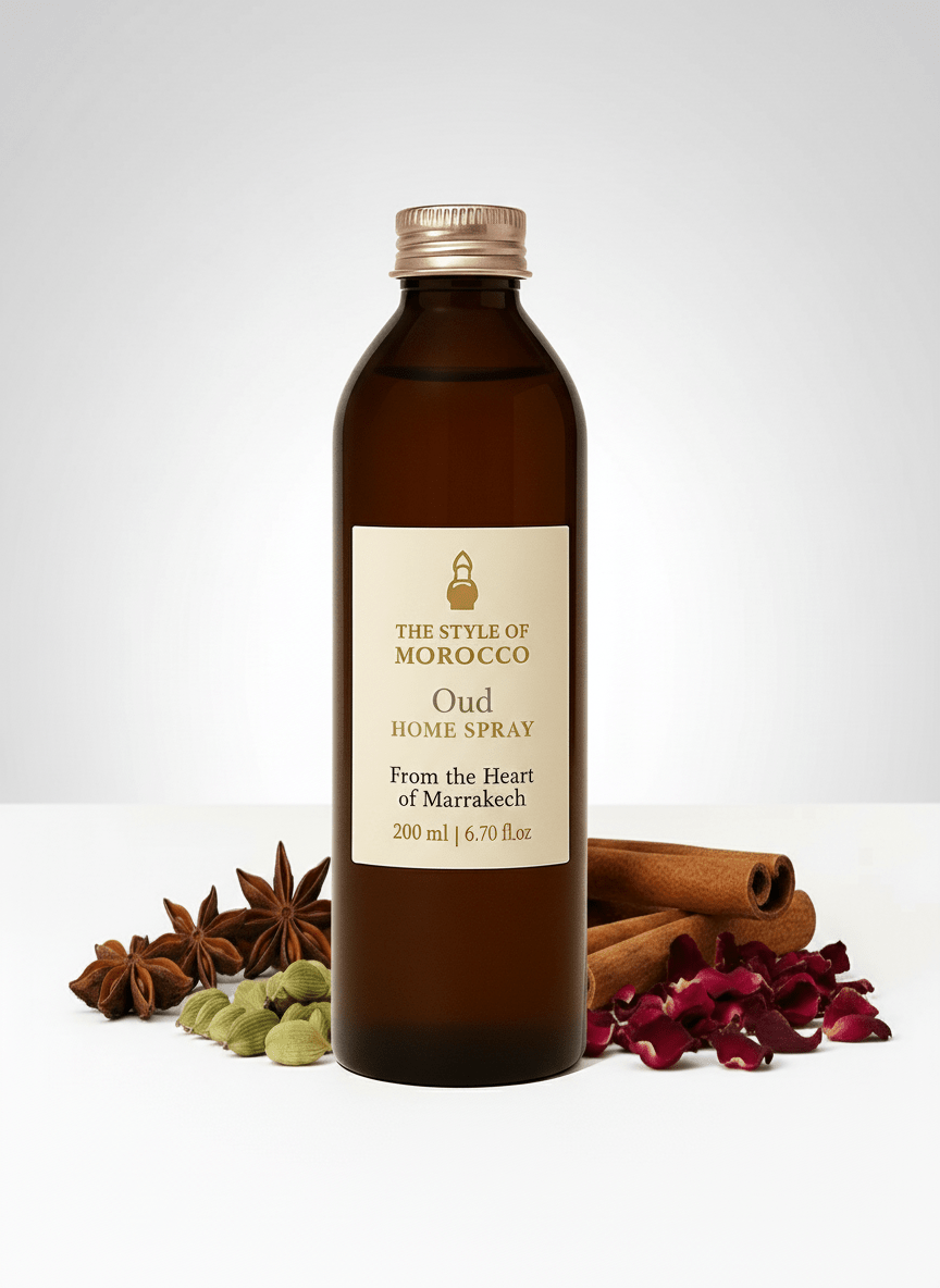 Afbeelding van een 200 ml Diffuser Refill fles met Marokkaans geïnspireerde geuren van The Style of Morocco.